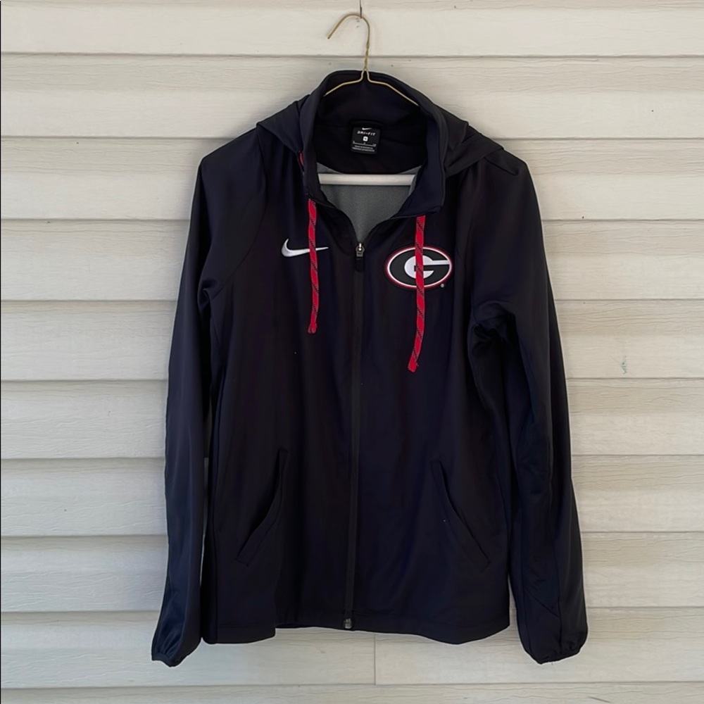 Georgia black zip-up jacket Nike Dri-fit